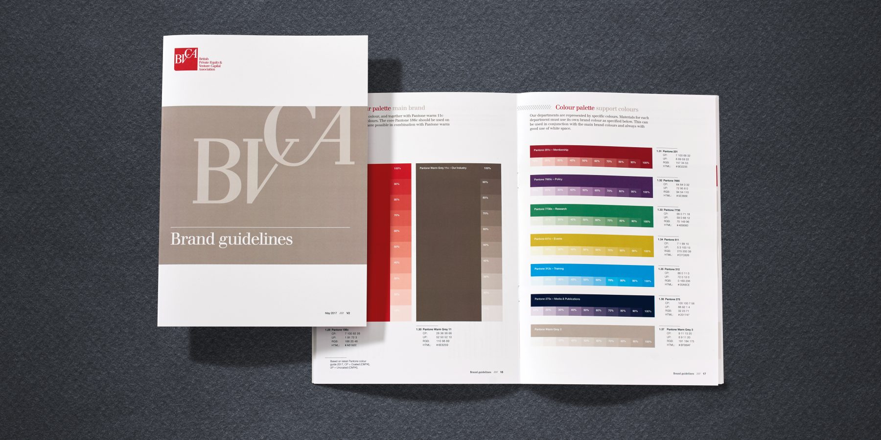 BVCA – Brand guidelines – Front cover and spread