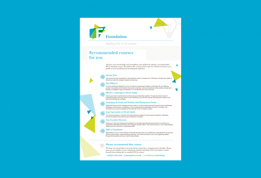 BVCA – Foundation course leaflet – Reverse