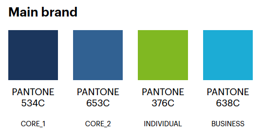 main brand colours