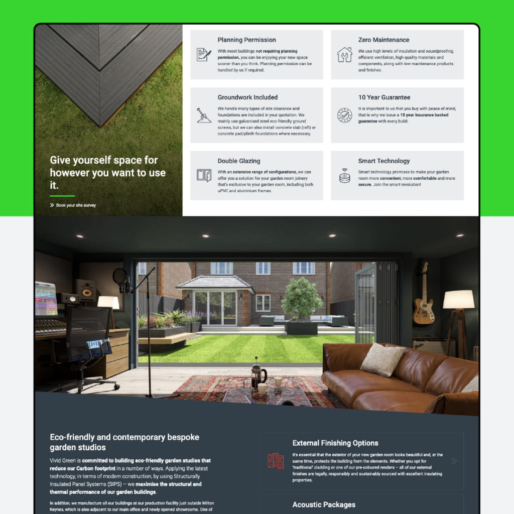 Vivid Green WordPress Website