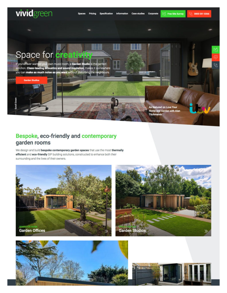 Vivid Green WordPress Website