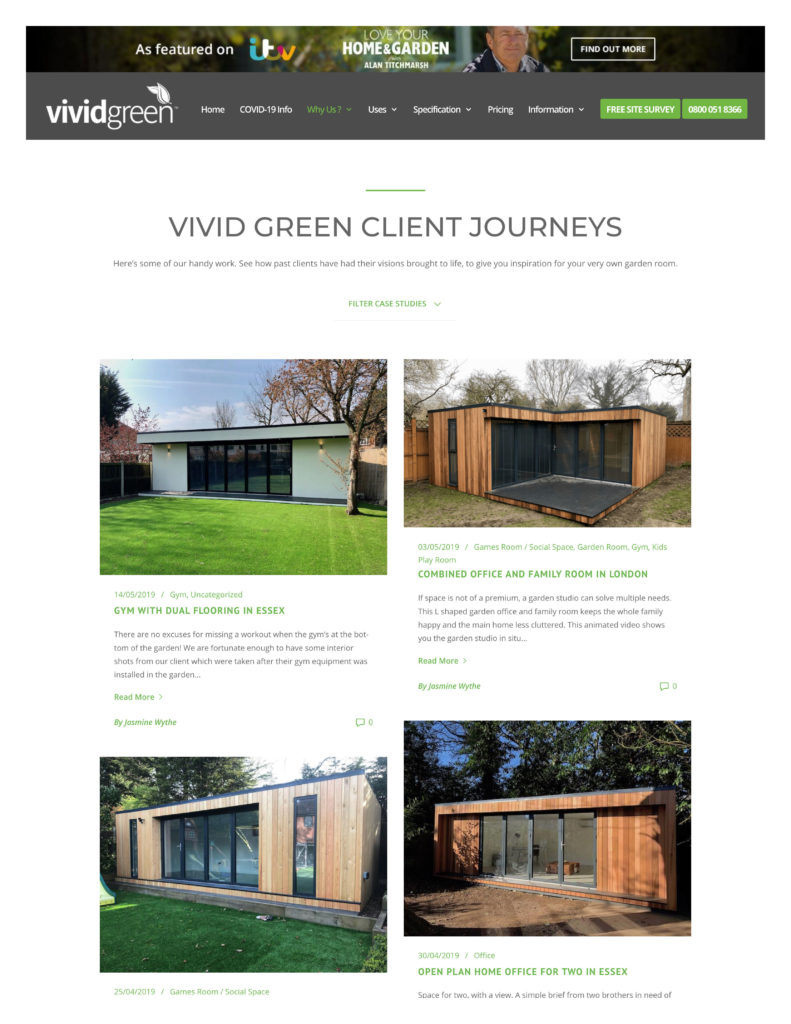 Vivid Green WordPress Website