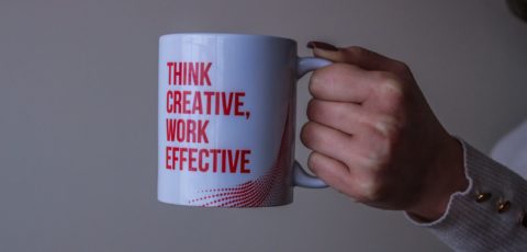 think creative mug